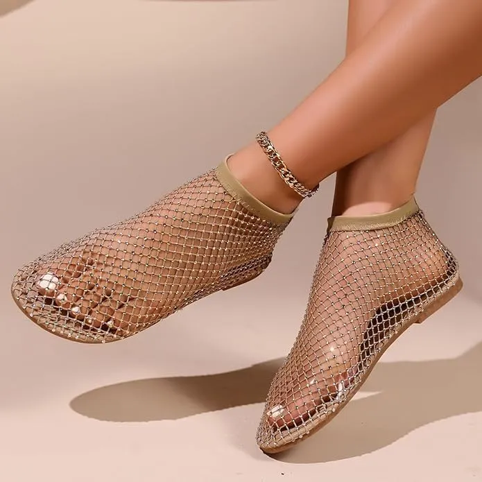 Ultra Comfortable Shiny gem mesh Flats Shiny gem mesh Flats, Ultra Comfortable Shiny gem mesh Flats