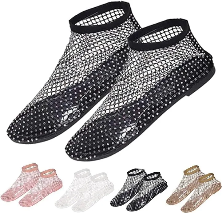 Ultra Comfortable Shiny gem mesh Flats Shiny gem mesh Flats, Ultra Comfortable Shiny gem mesh Flats