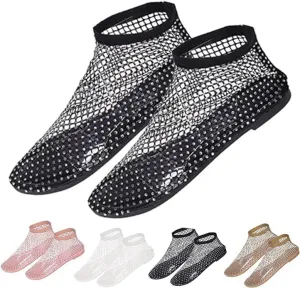 Ultra Comfortable Shiny gem mesh Flats Shiny gem mesh Flats, Ultra Comfortable Shiny gem mesh Flats