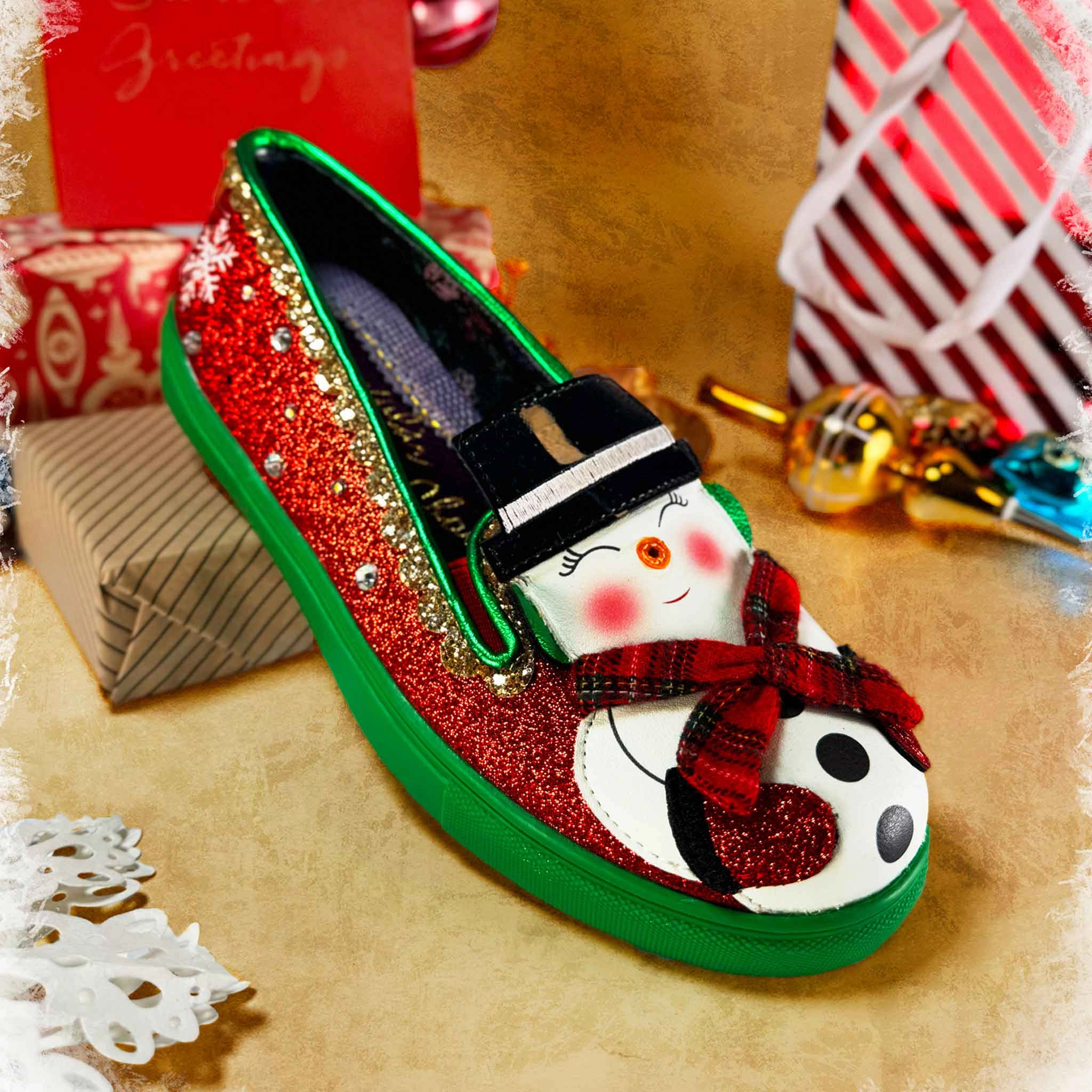 Snowman Sparkle Sleek Ease Tapered Heel Design