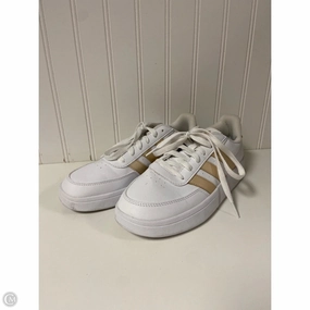 Shoes Sneakers By Adidas In White & Yellow, Size: 7.5 No-Slip Grip Breathable touch