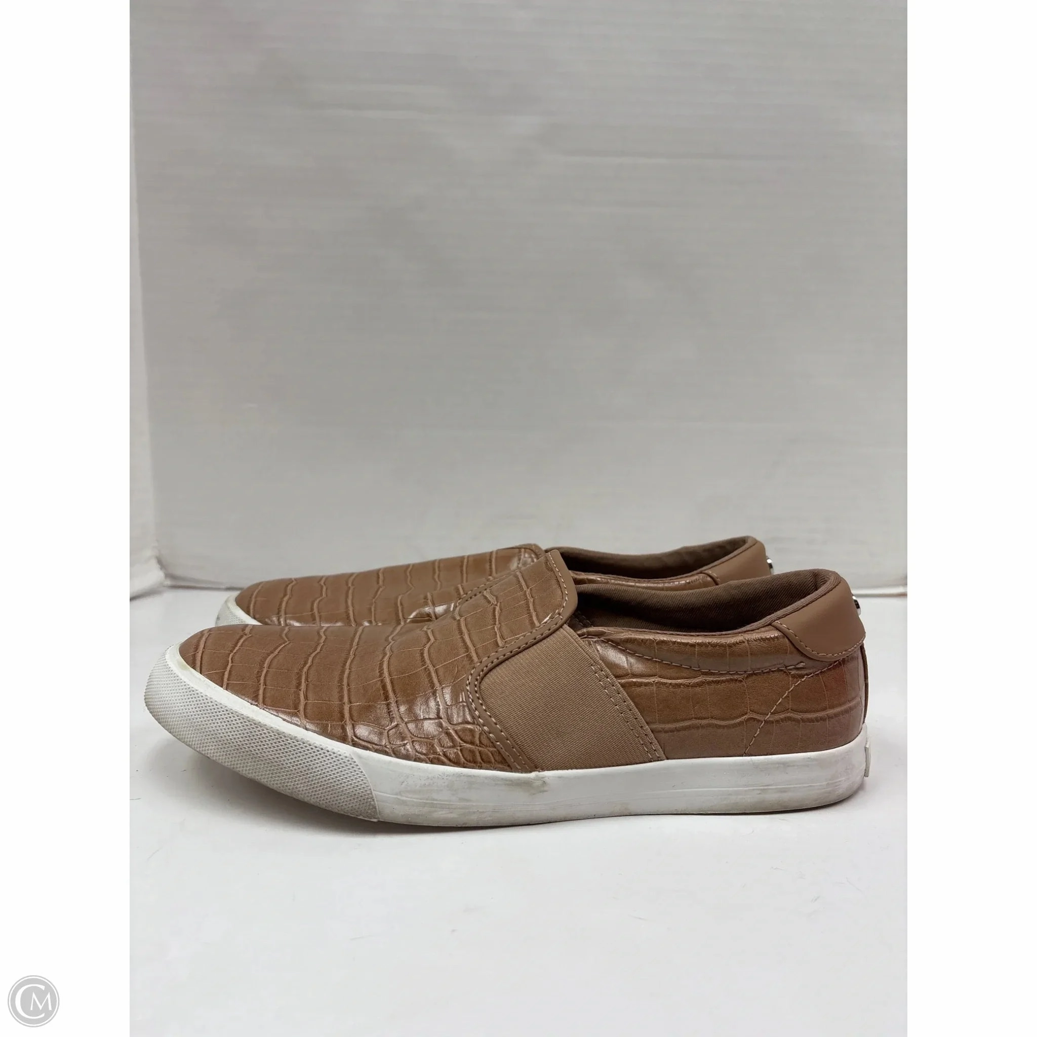 Bold Color Scheme Shoes Sneakers By Nine West In Brown, Size: 9.5