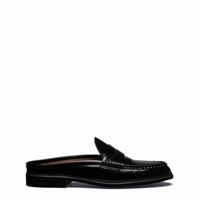 Beneficial Vend?me Blandine black spazzolato leather mules