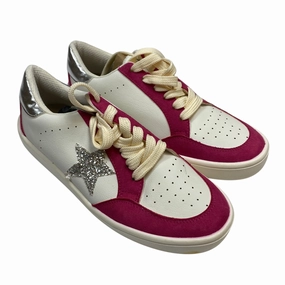 Light   Weight Design Shoes Sneakers By MKS In Pink & White, Size:9