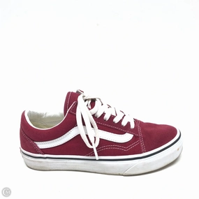 Shoes Sneakers By Vans In Red, Size: 6 Precision Stitching