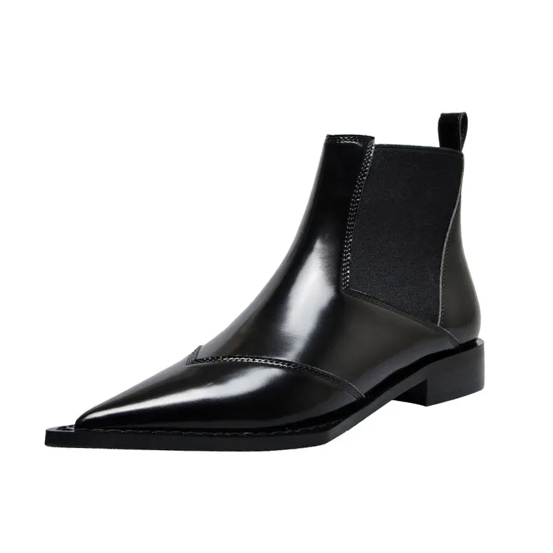 USS Shoes Oriana Women's Pointed Toe Black Boots