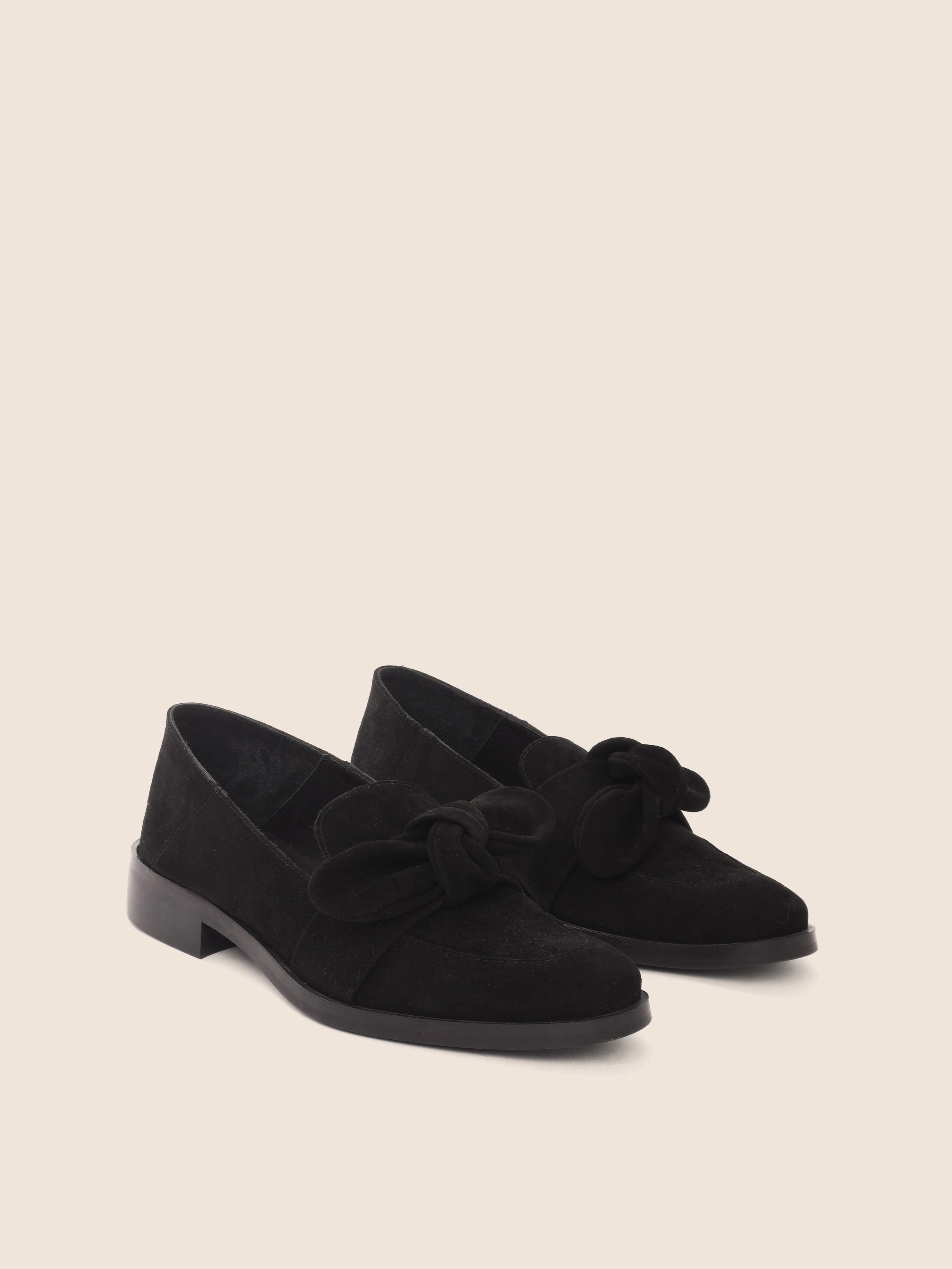 Valencia Black Suede Loafer Waterproof Design