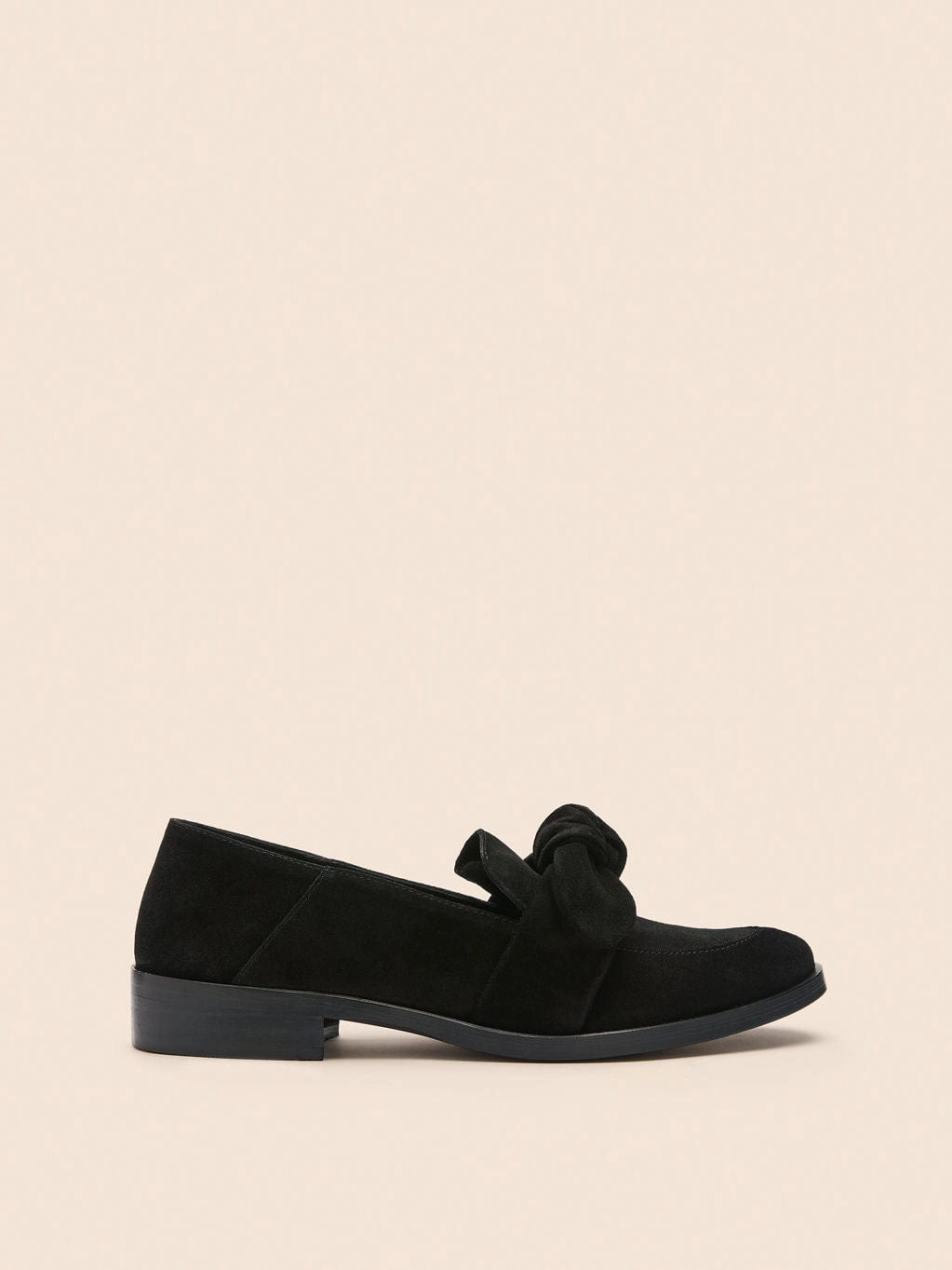 Valencia Black Suede Loafer Chain Style