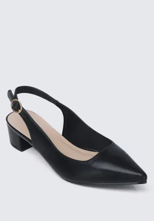 Valerie Comfy Heels In Black