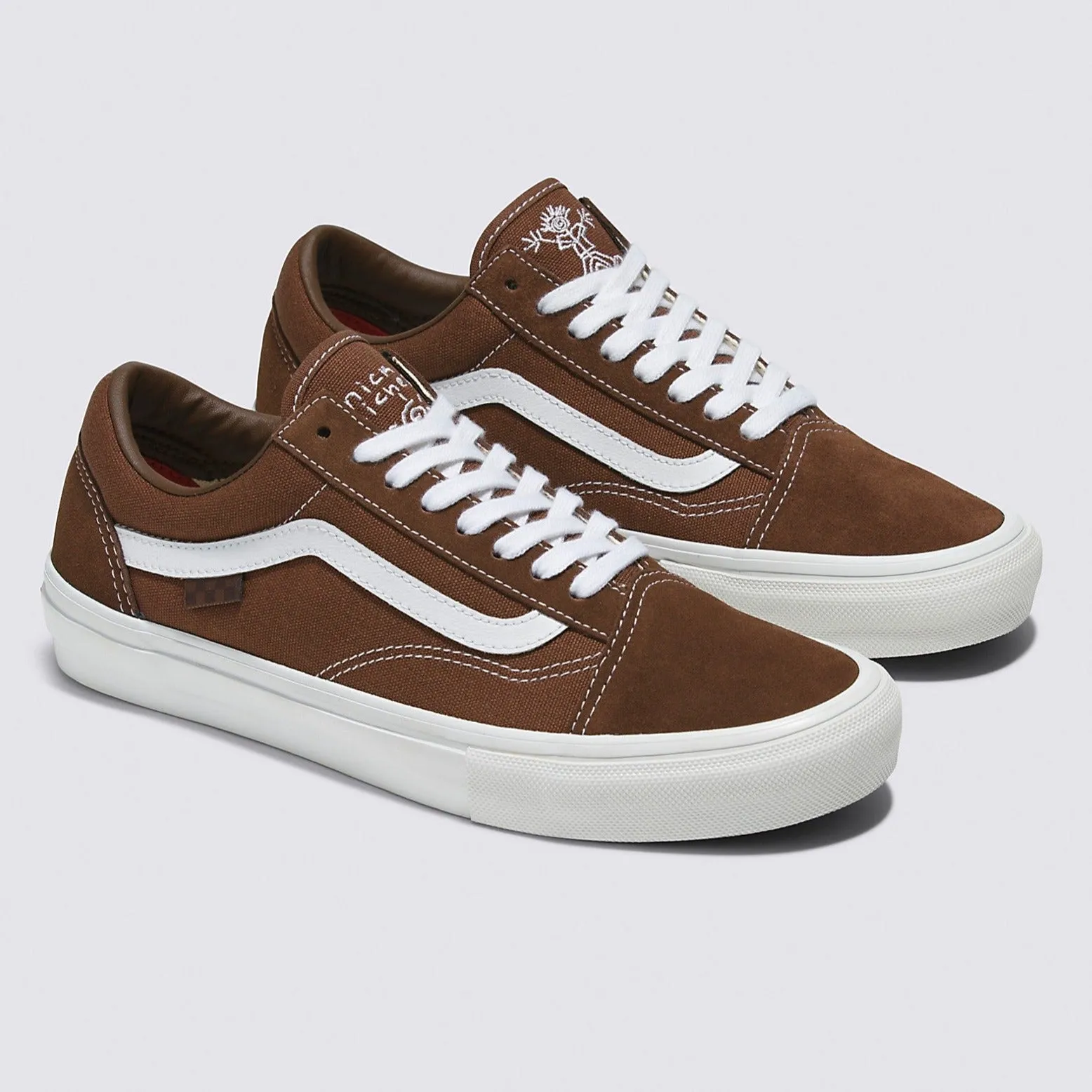 Vans Nick Michel Skate Old Skool Skateboard Shoe - Brown/White