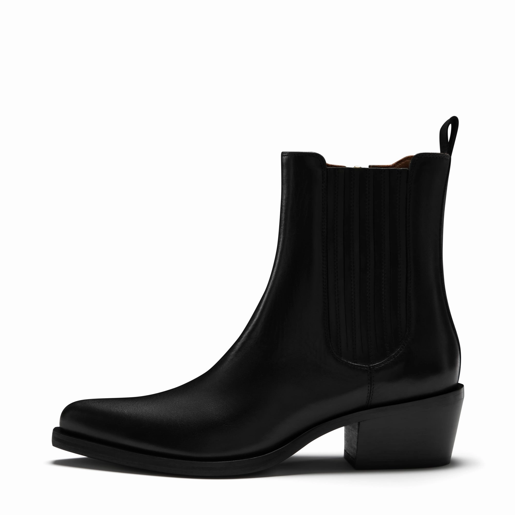 Vend?me Amandine black calfskin leather boots Rubberized Traction