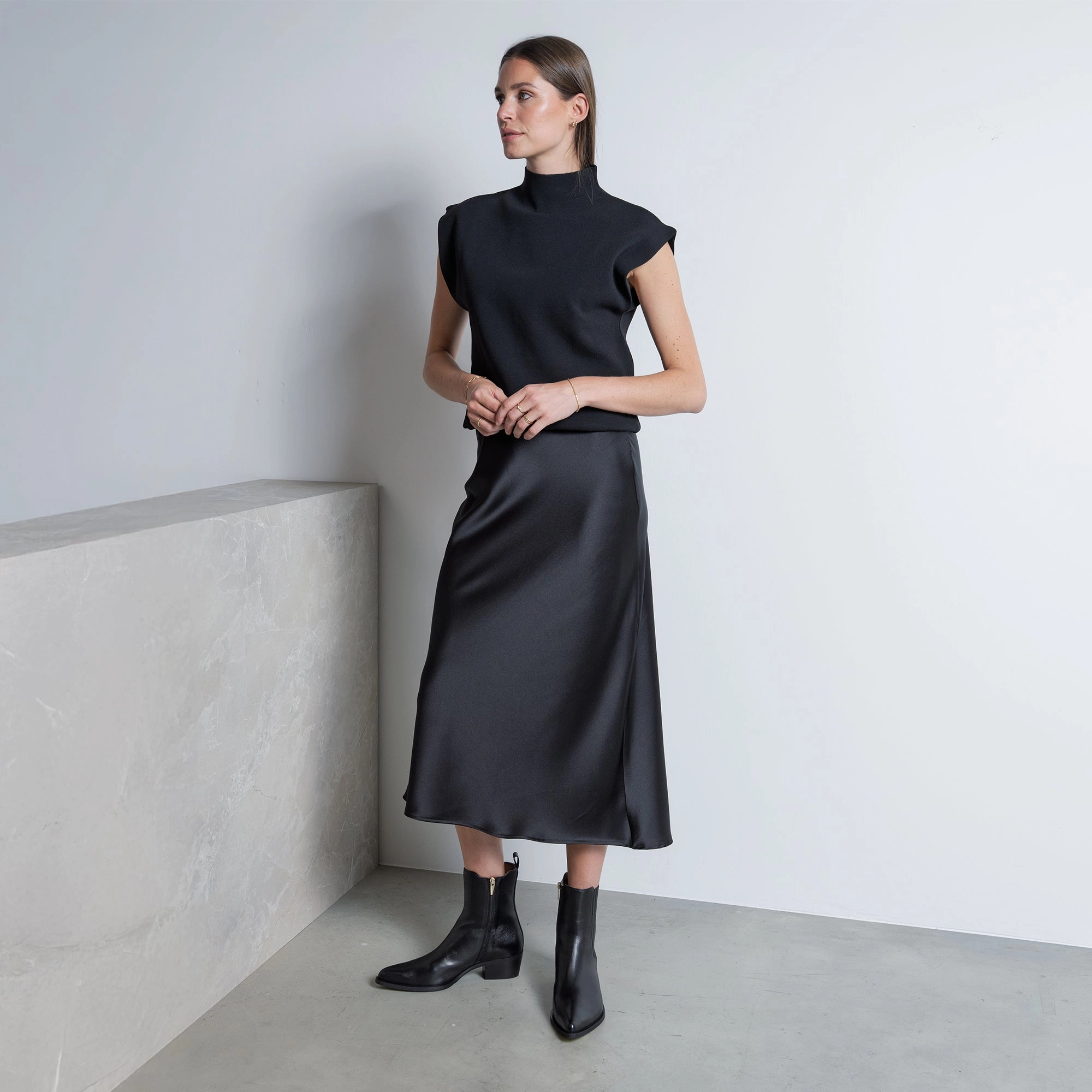 Reinforced Toe Guard Vend?me Amandine black calfskin leather boots