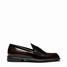 Vend?me Blandine bordeaux red spazzolato leather loafers sunny - day shoes Relaxed shock absorption