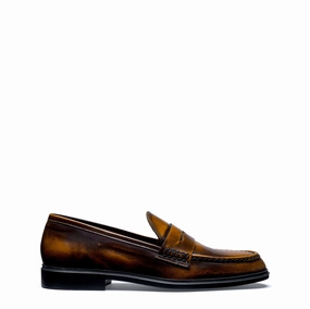 flexible user Hyper Compression Sole Vend?me Blandine cognac spazzolato leather loafers