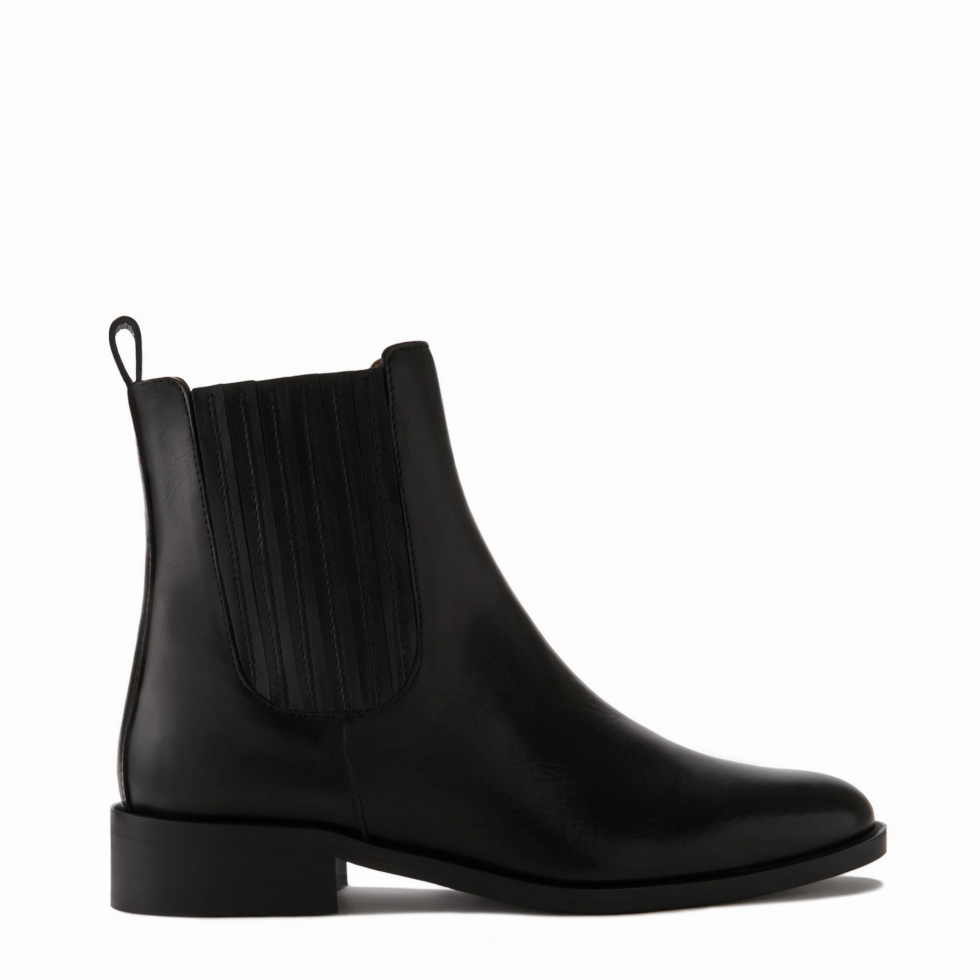 Vend?me Chey black calfskin leather chelsea boots track and field athletes