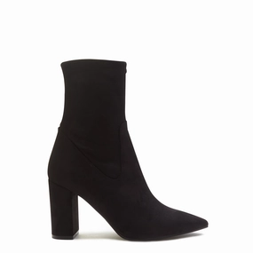 Vend?me Fem black nylon stretch suede heels Secure look