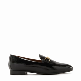 traveler Vend?me Fleur black calfskin patent leather loafers