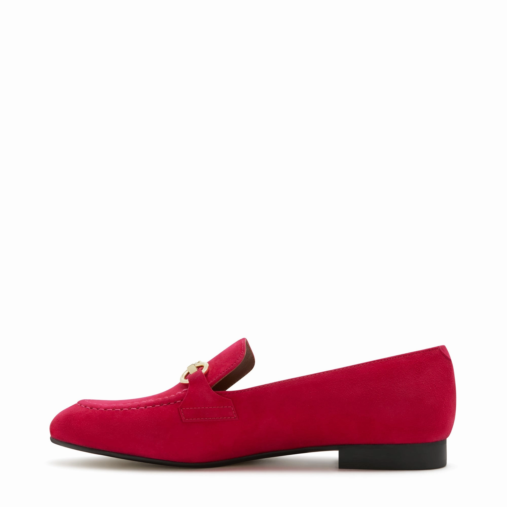 Smooth Inner Seam Vend?me Fleur fuchsia suede loafers