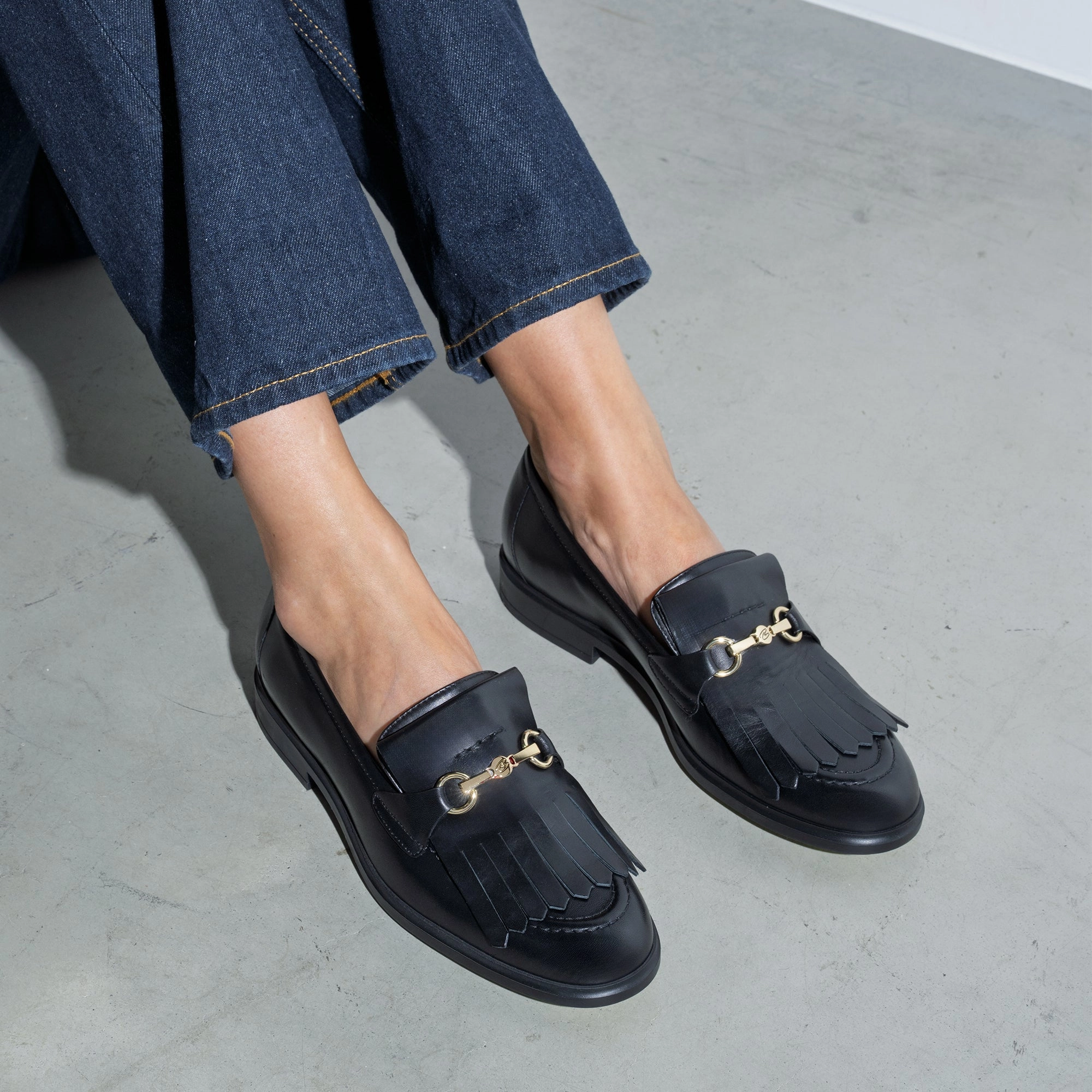 Vend?me Lave black calfskin leather loafers least stylish spring styles