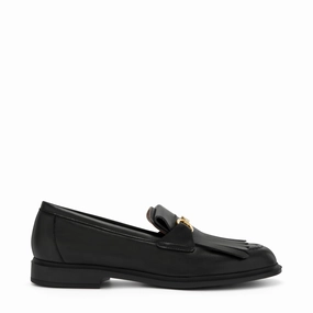 balance improvement Vend?me Lave black calfskin leather loafers