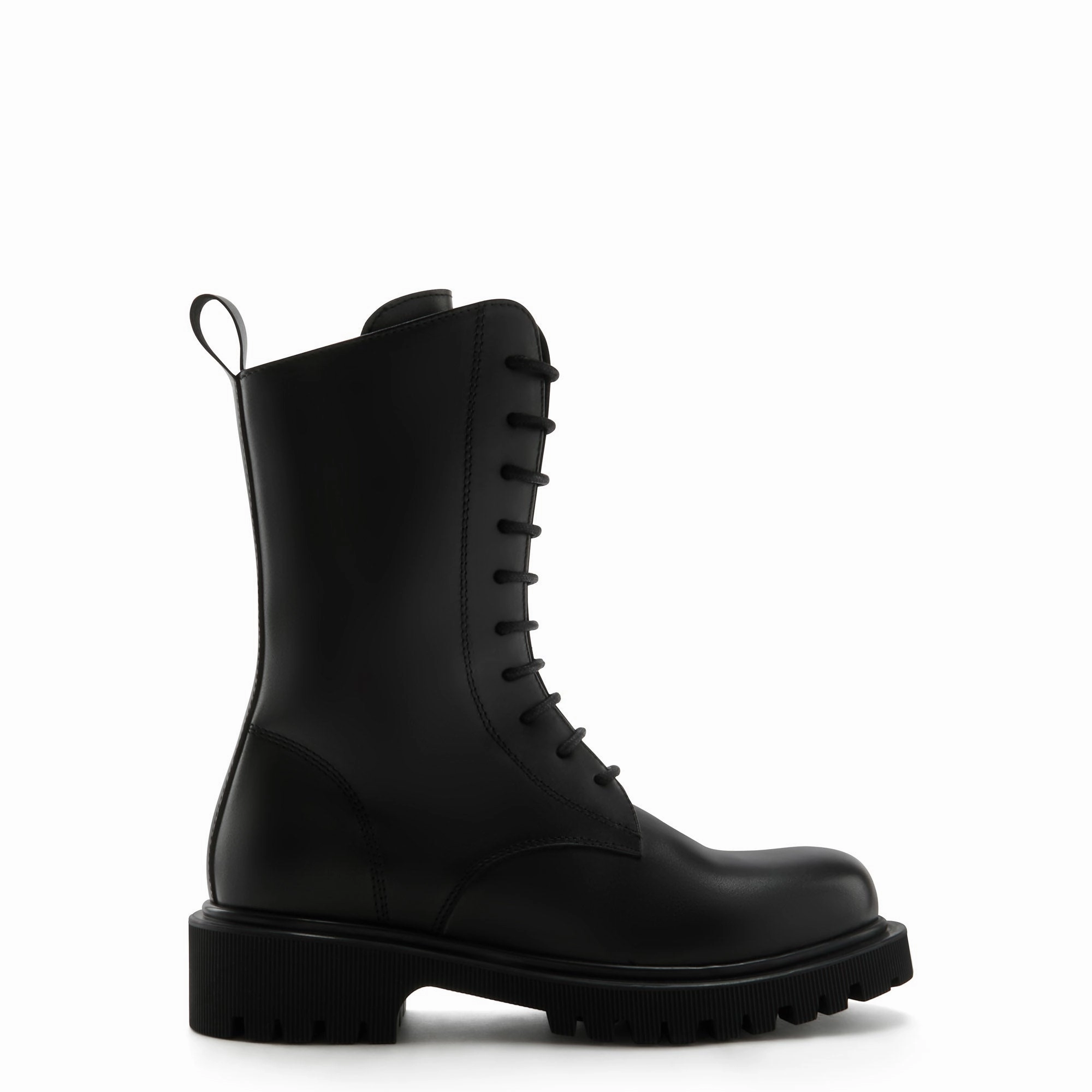 Vend?me Myrthe black calfskin leather lace up boots school students Modular Replacement Parts