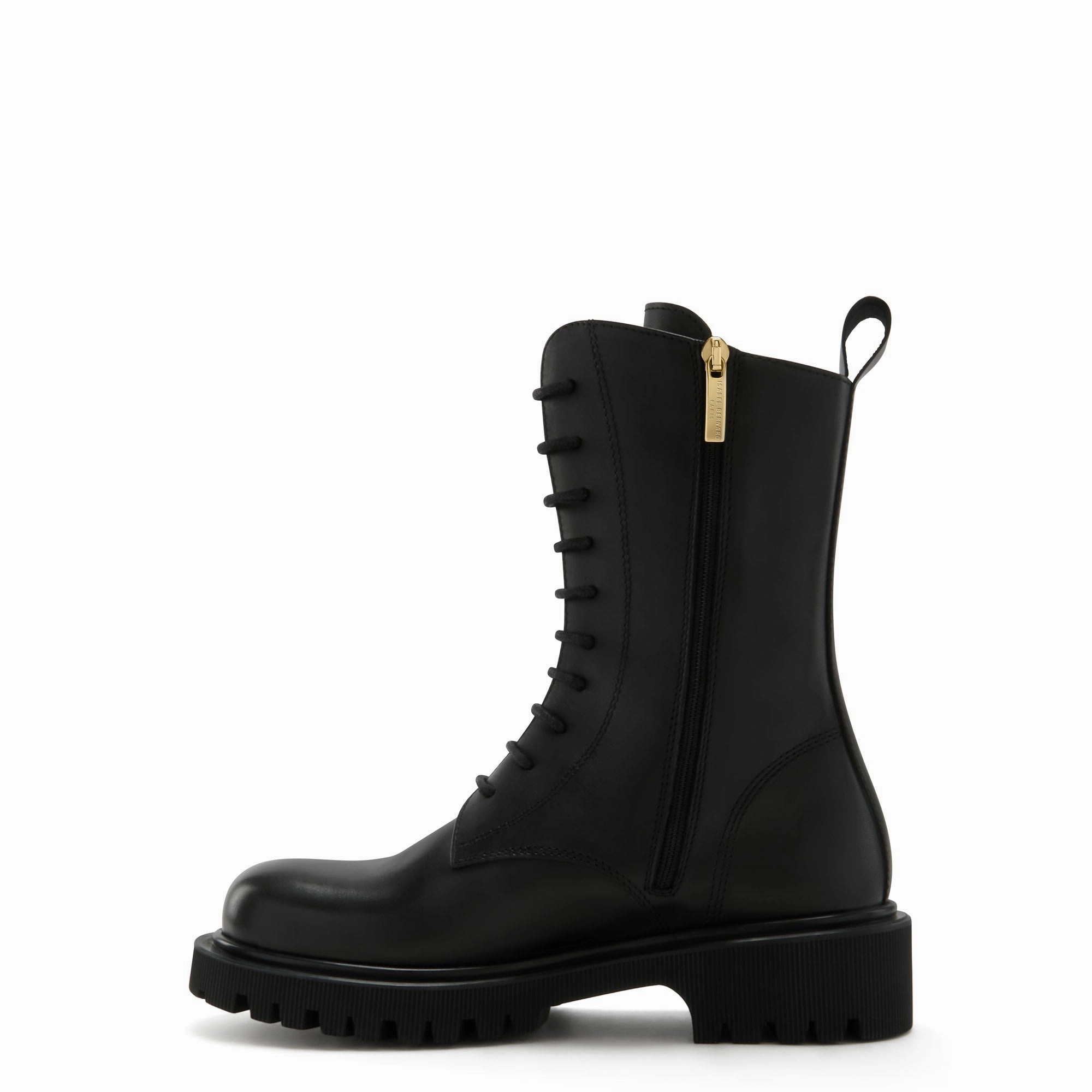 warm - weather darkest Vend?me Myrthe black calfskin leather lace up boots