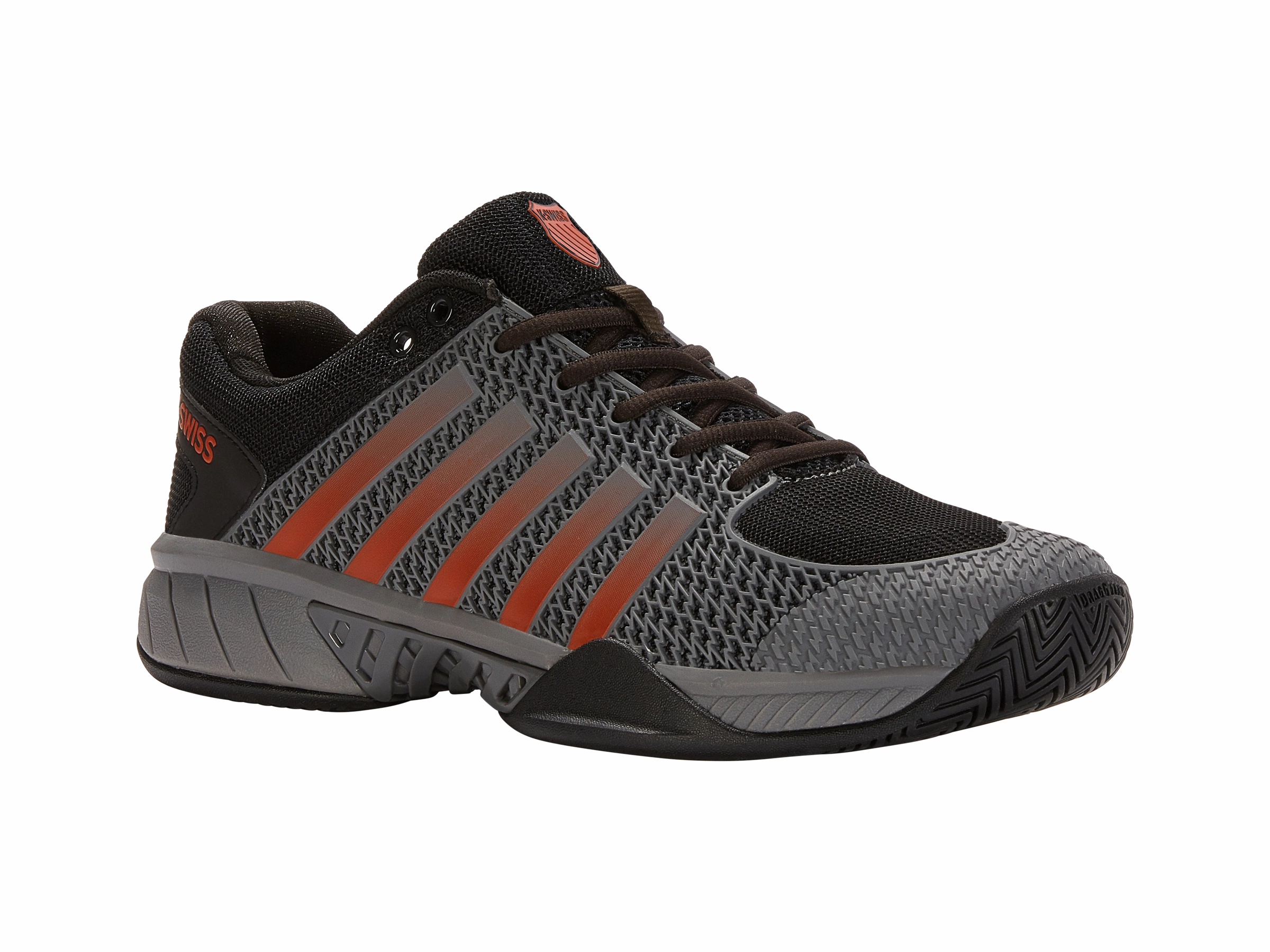 06563-052-M | EXPRESS LIGHT PICKLEBALL | STEEL GRAY/JET BLACK/SPICY ORANGE Wear Resistant Outsole Fire Red