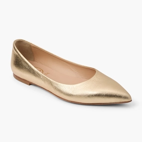 Help Glow Gabrisa Italian Leather Pointed Toe Flat