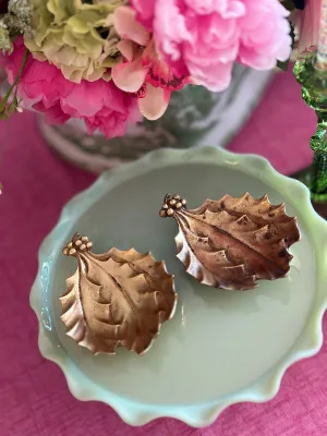 Vintage Brass Trinket Dish, The Holly 382, Colonial Va, Hampton, Va, 2 Available, Sold Separately