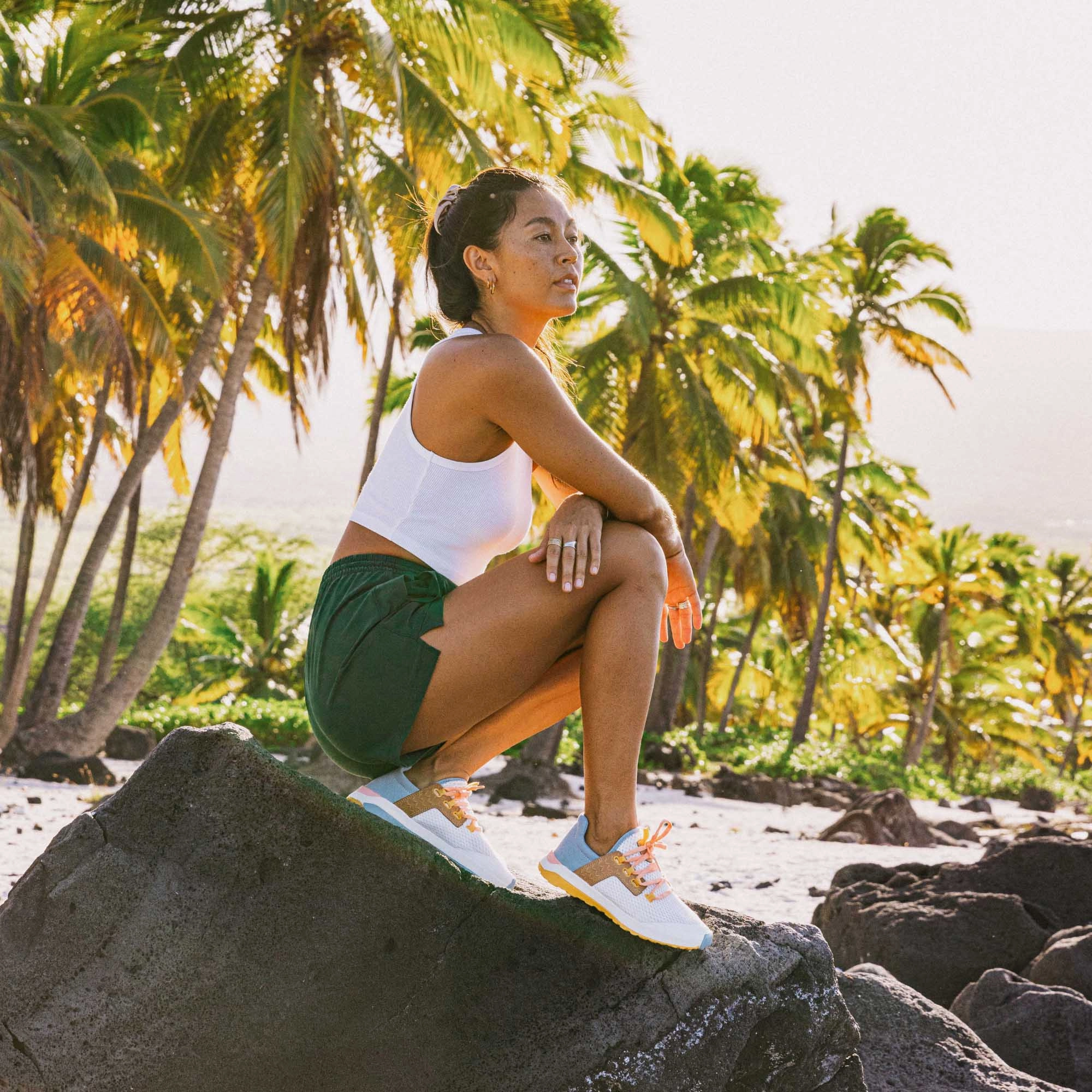 Wailuku - Bright White / Sea Ice Adjustable Lace Secure