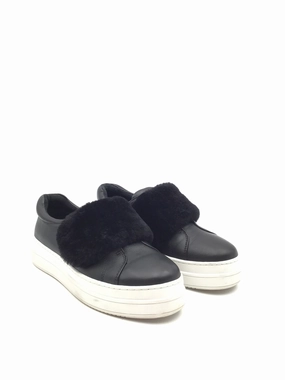 Lined Upper Impact Dispersing Core Shoes Sneakers By J Slides In Black, Size: 7