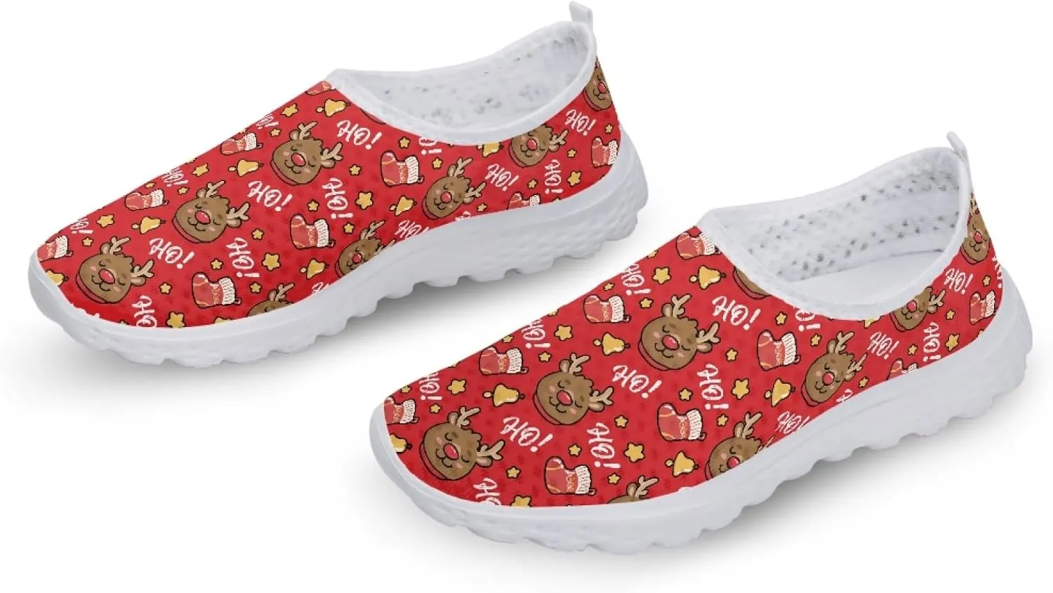 Walking Shoes Mesh Slip On Flats Loafer Breathable Lightweight Mesh Running Sneakers