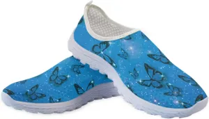 Walking Shoes Mesh Slip On Flats Loafer Breathable Lightweight Mesh Running Sneakers