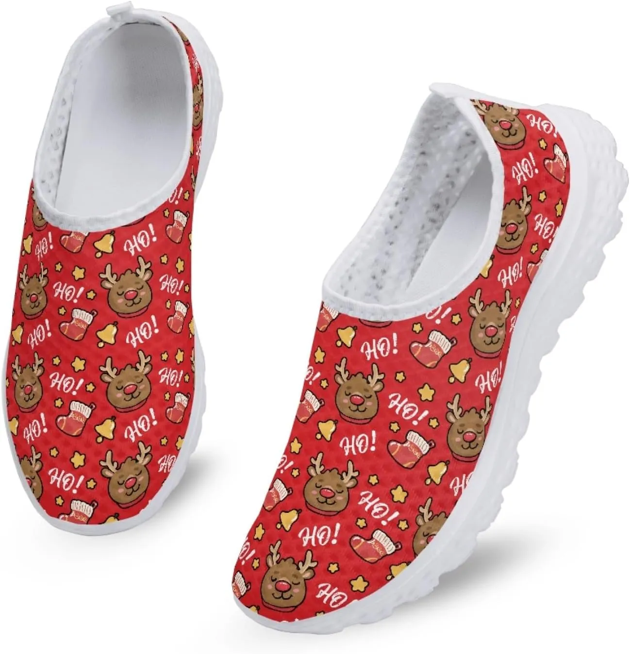 Walking Shoes Mesh Slip On Flats Loafer Breathable Lightweight Mesh Running Sneakers