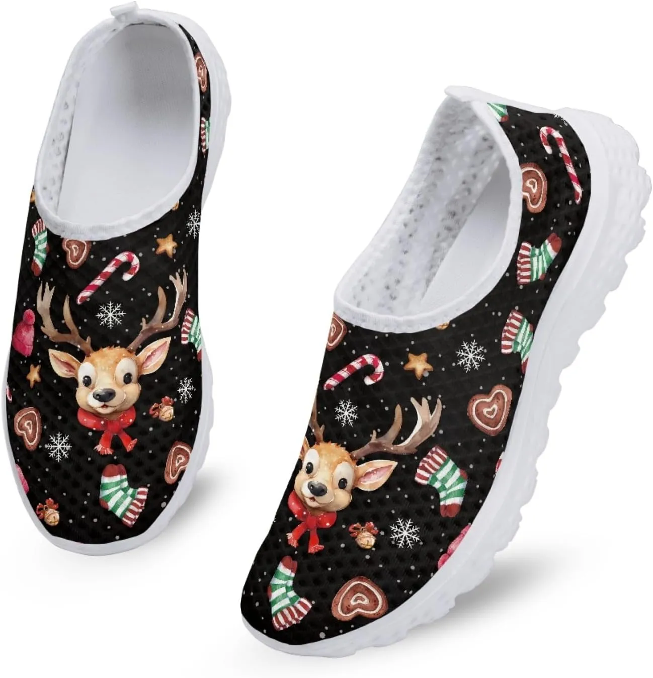 Walking Shoes Mesh Slip On Flats Loafer Breathable Lightweight Mesh Running Sneakers