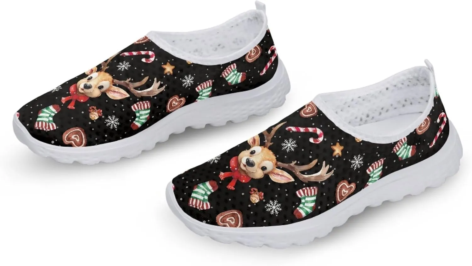 Walking Shoes Mesh Slip On Flats Loafer Breathable Lightweight Mesh Running Sneakers