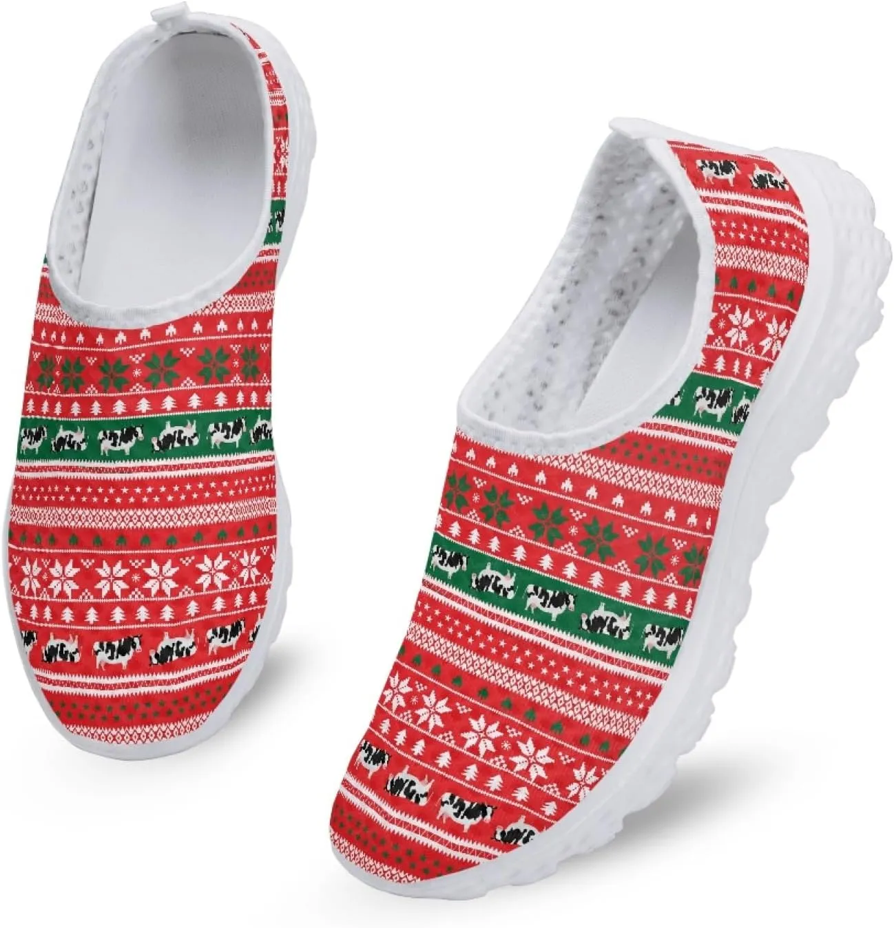 Walking Shoes Mesh Slip On Flats Loafer Breathable Lightweight Mesh Running Sneakers