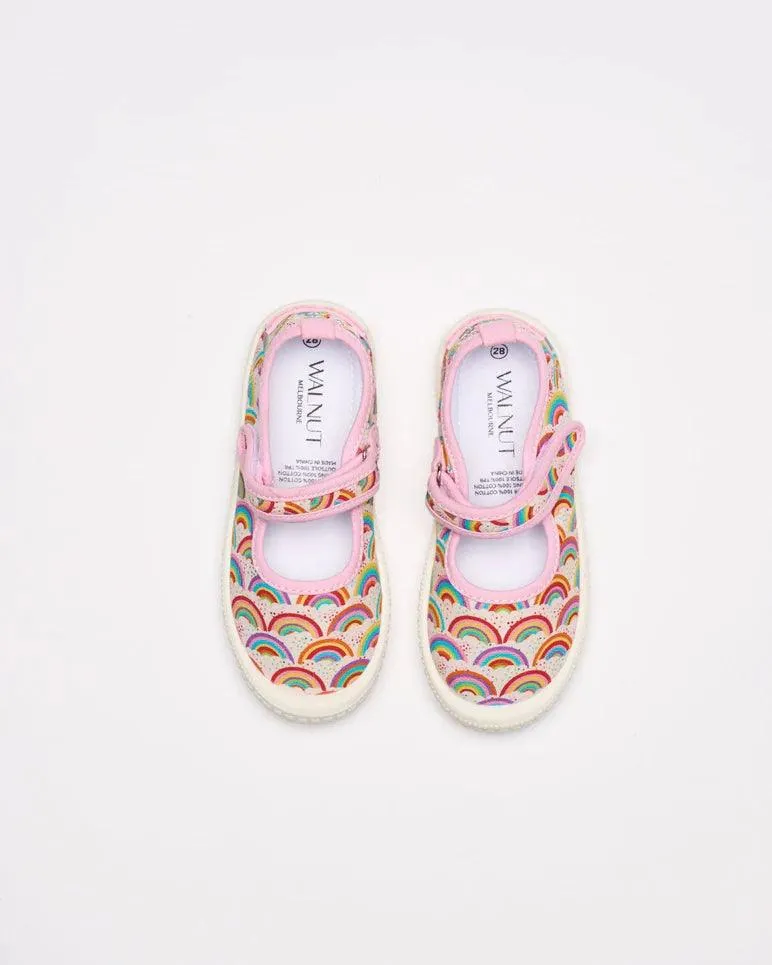 WALNUT MELBOURNE MARY JANE CANVAS RAINBOWS