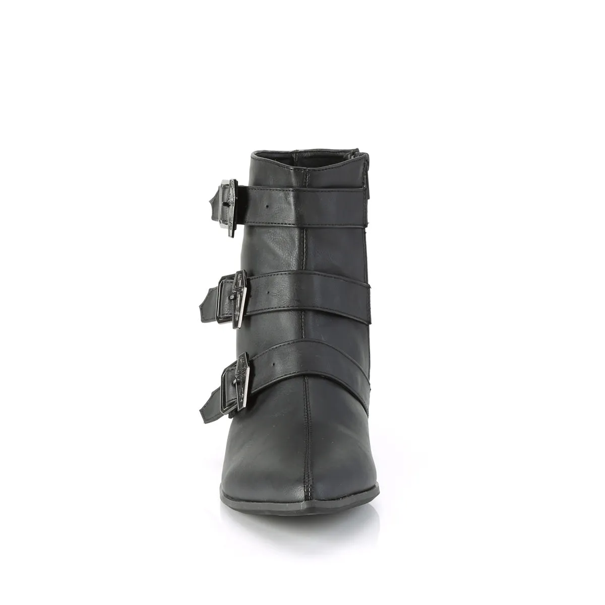 WARLOCK-50-C DemoniaCult Black Vegan Leather Sexy Unisex Boots (Alternative Footwear)