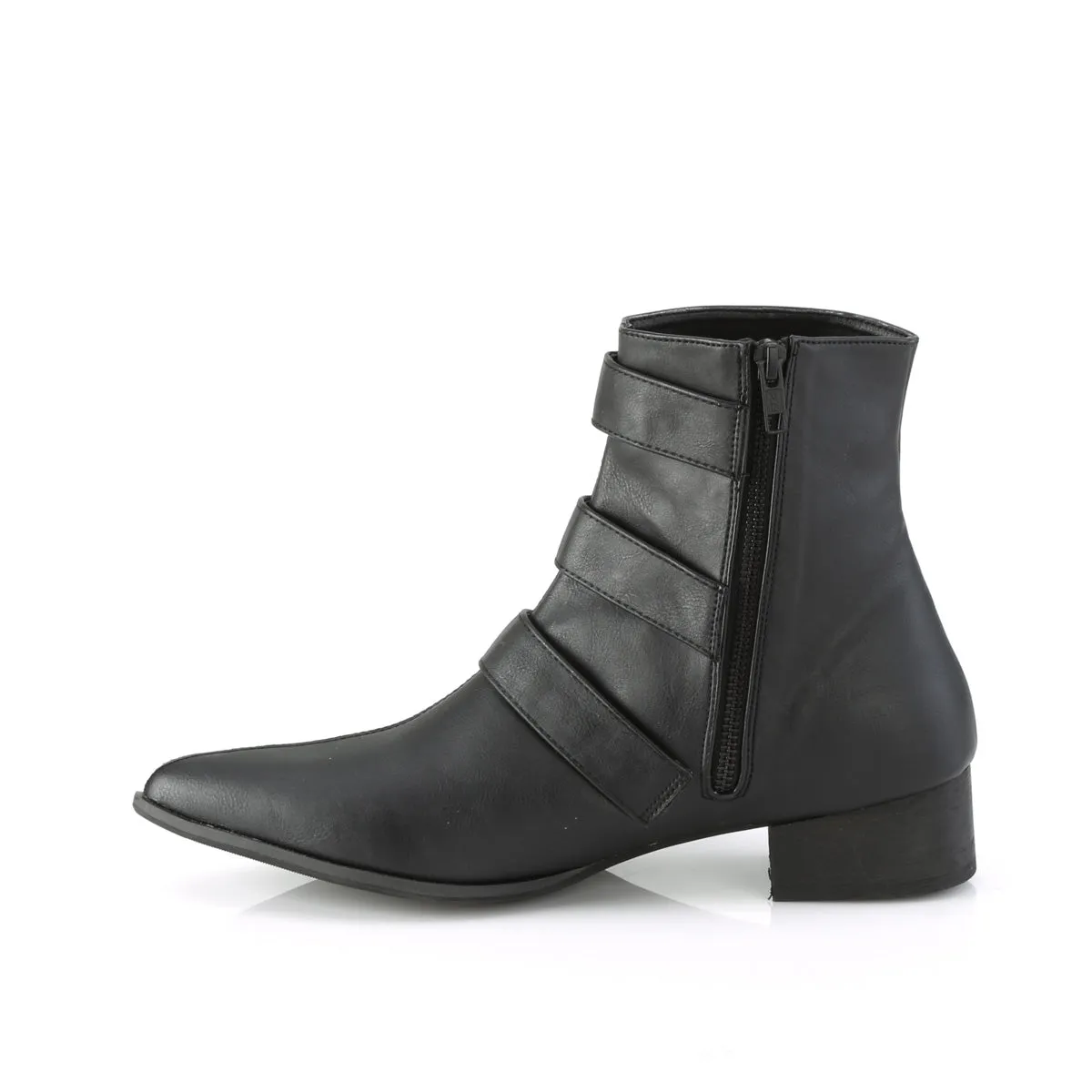 WARLOCK-50-C DemoniaCult Black Vegan Leather Sexy Unisex Boots (Alternative Footwear)