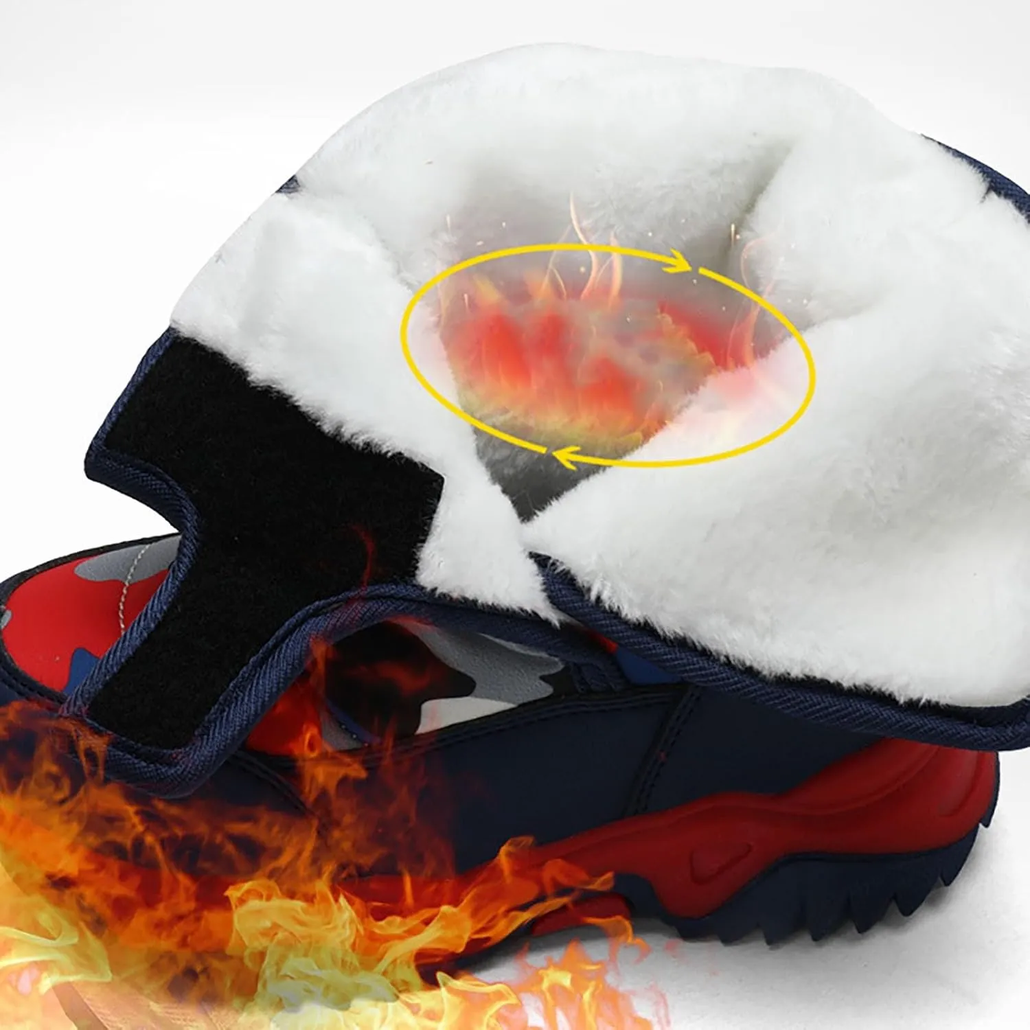Water-proof Kids Snow Boots Girls Boys Toddlers Insulated Warm Fleece Lined Winter Outdoor Snow Boots for Children