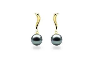 Wave Black Pearl Earrings