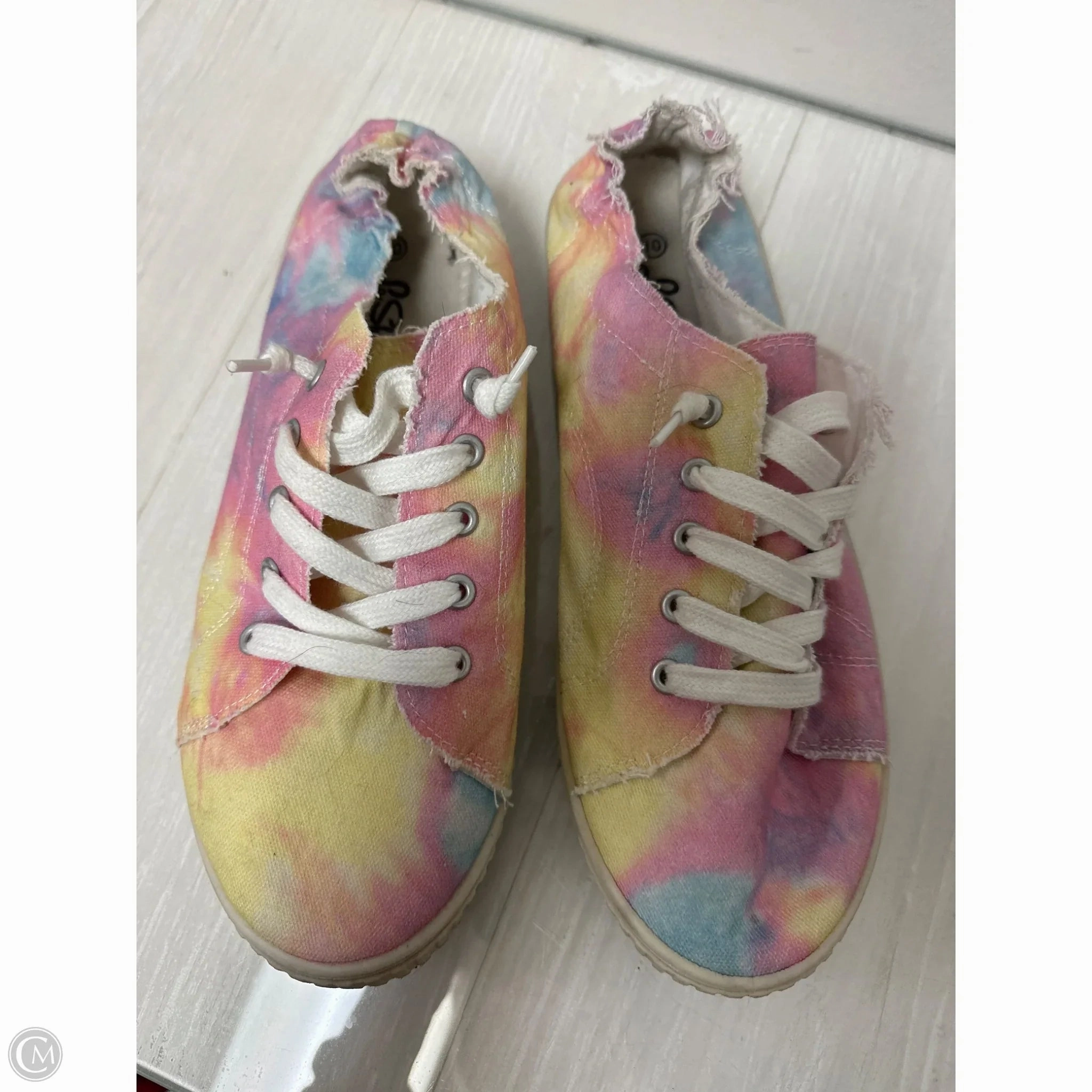 Shoes Sneakers By Clothes Mentor In Tie Dye Print, Size: 10 Rollbar Stability System Zip Closure