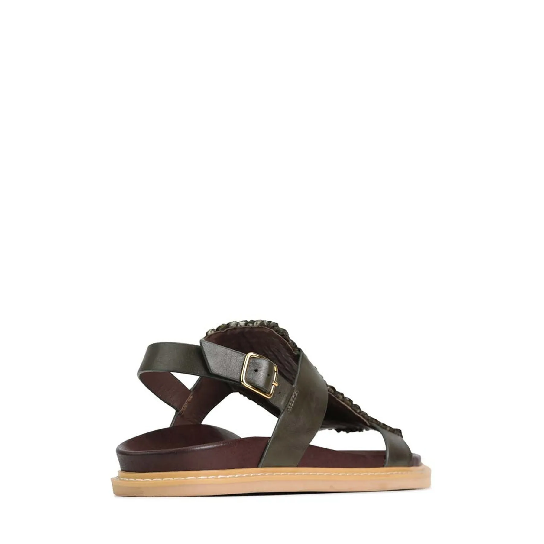 WEAVERS LEATHER SLING BACK SANDALS