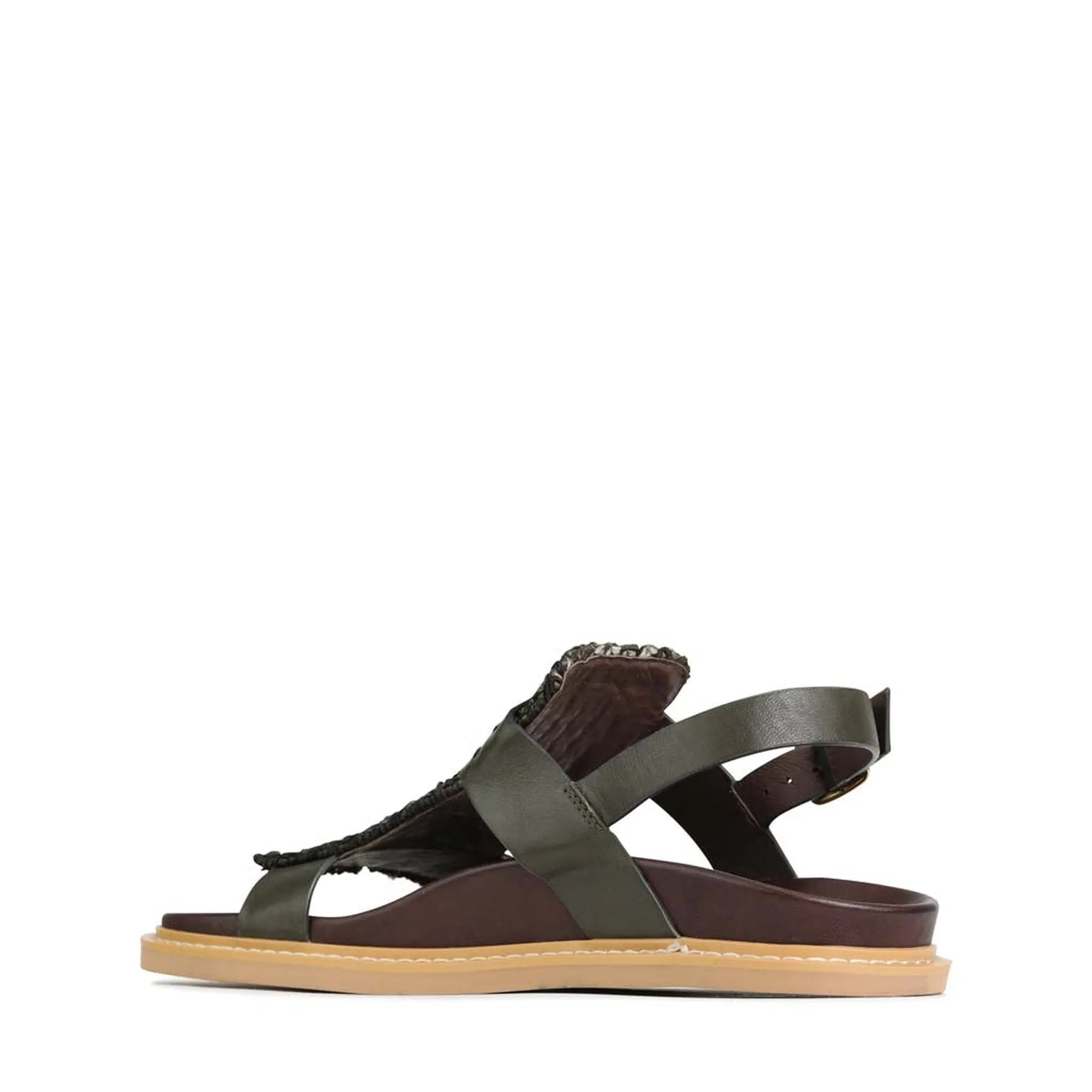 WEAVERS LEATHER SLING BACK SANDALS