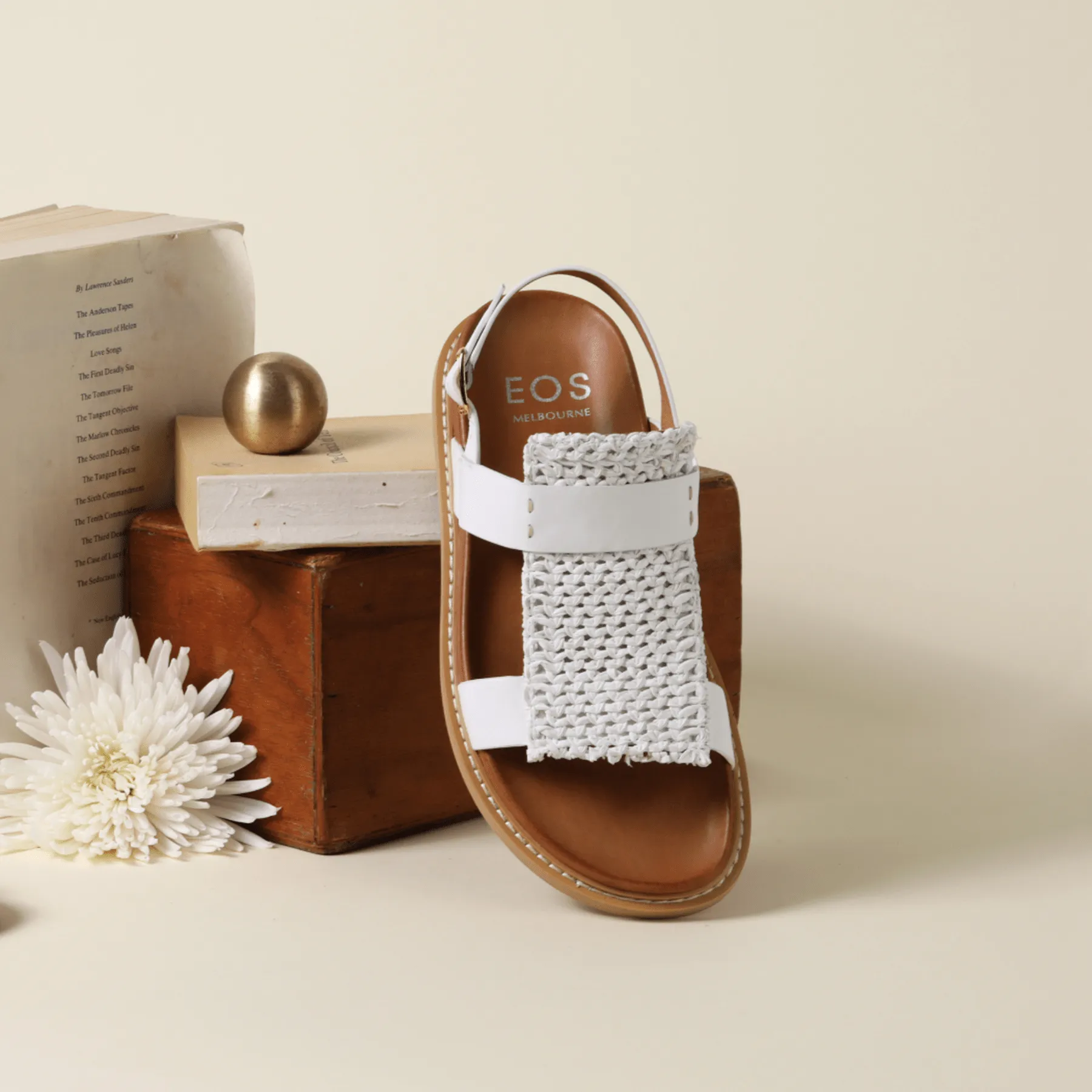 WEAVERS LEATHER SLING BACK SANDALS
