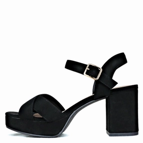 Chunky Heel Platform Sandal (BLACK) Fashion Focus Air Circulation Channel