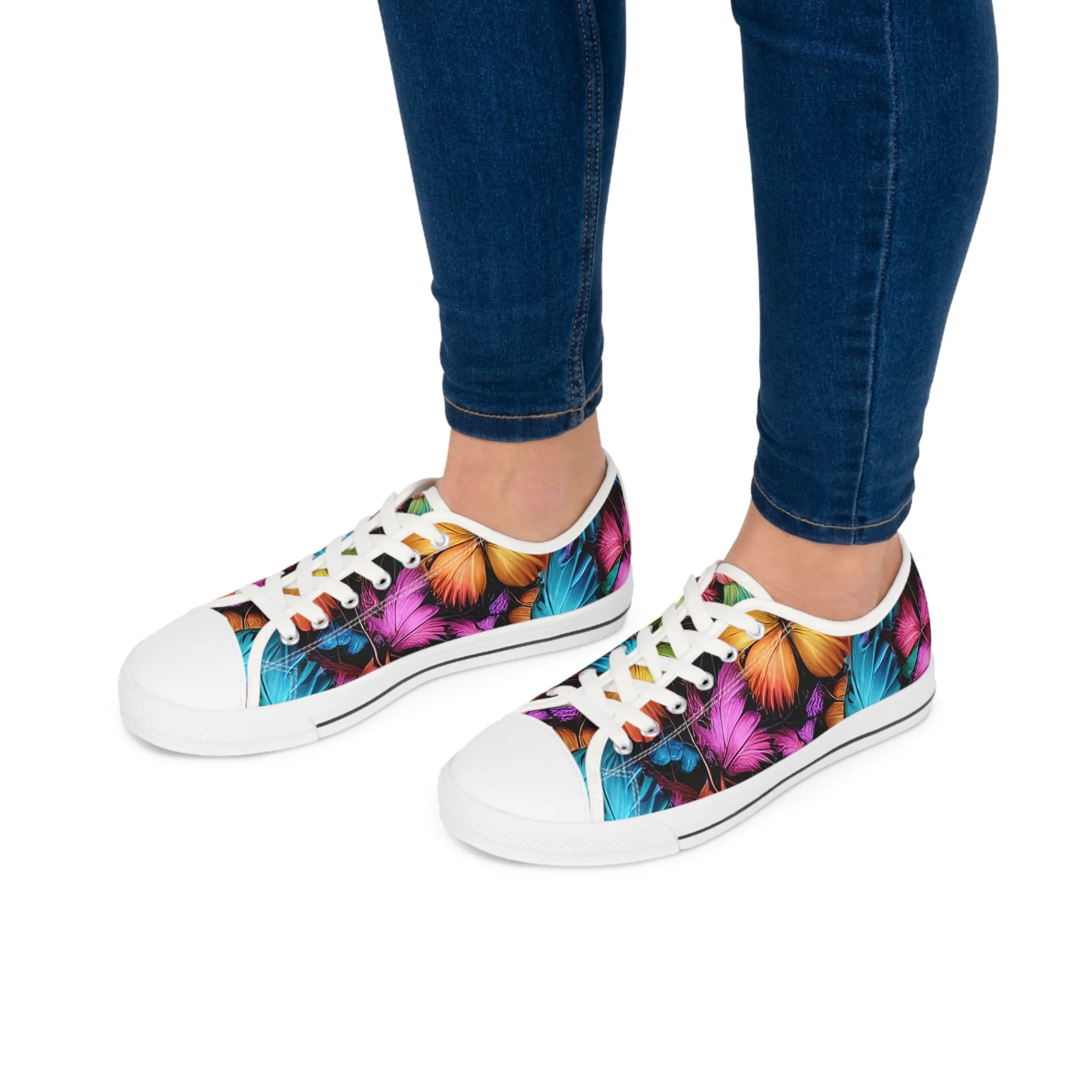 Whimsical Butterflies - Women's Low Top Sneakers