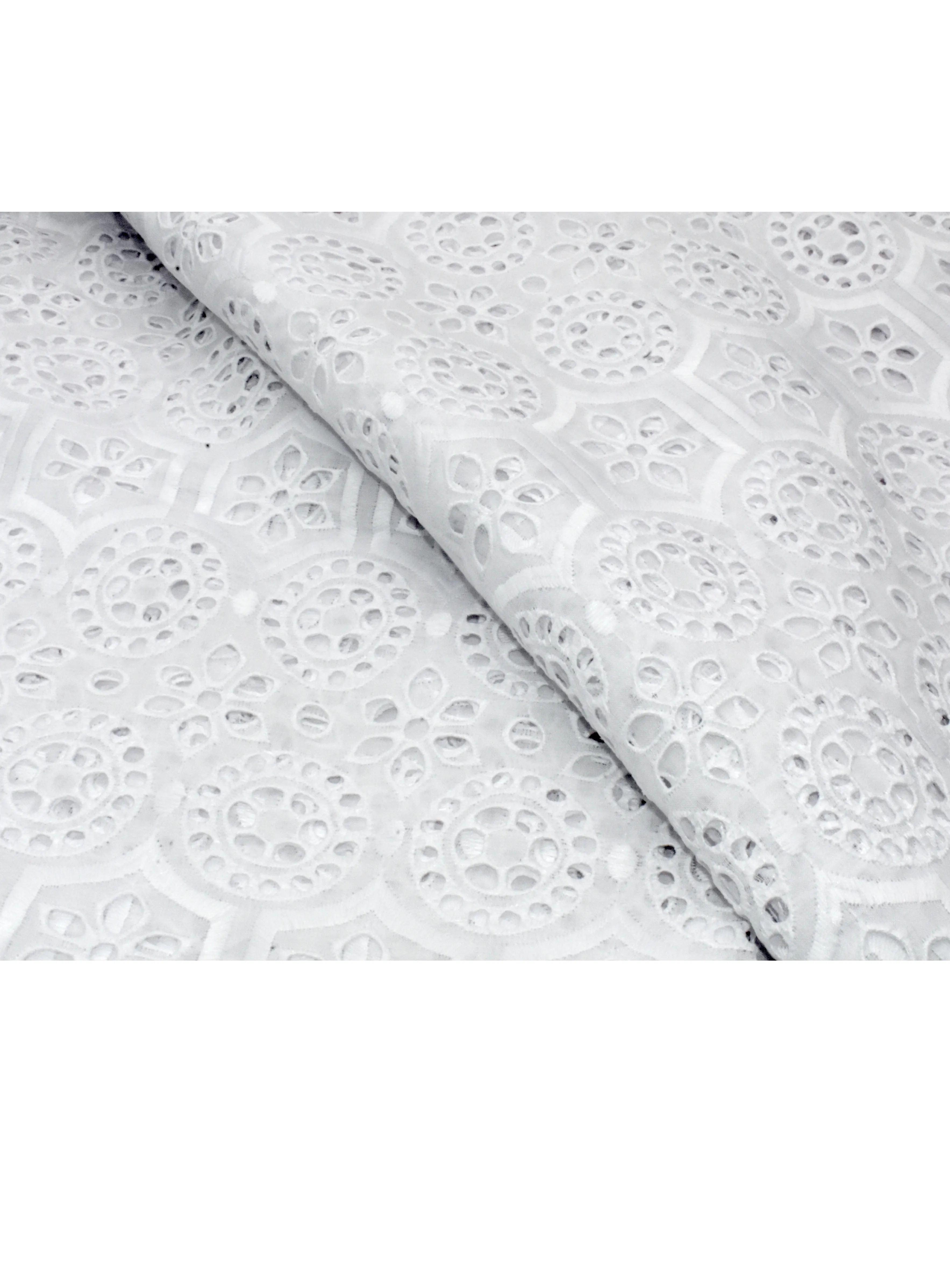 White African Print Lace Flowers and Circles - WL7