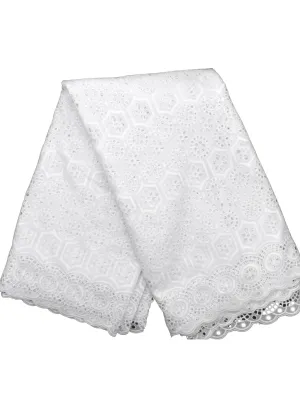 White African Print Lace Flowers and Circles - WL7